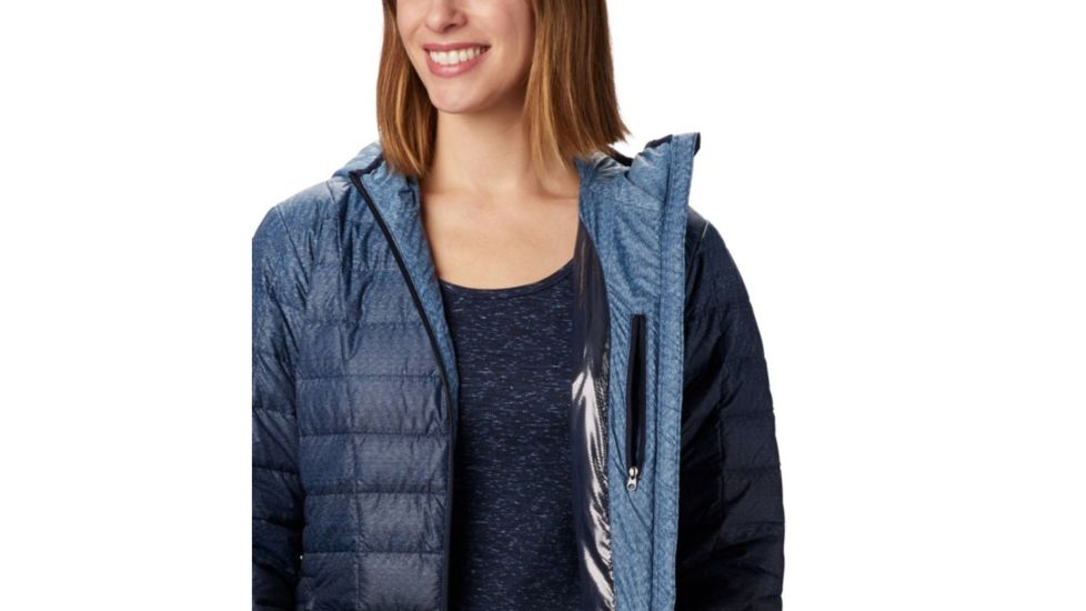 Columbia Voodoo Falls 590 TurboDown Hdd Jacket - Womens, Dark Nocturnal Gradient Print, Extra Small, 1682891472-XS