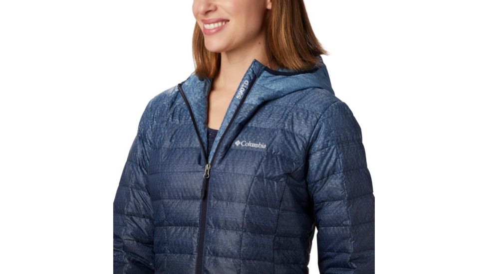 Columbia Voodoo Falls 590 TurboDown Hdd Jacket - Womens, Dark Nocturnal Gradient Print, Extra Small, 1682891472-XS