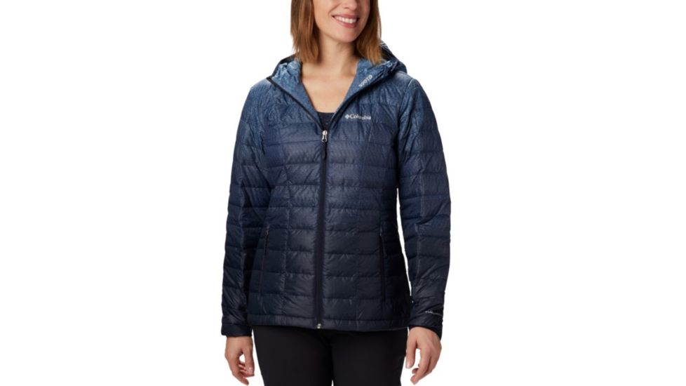 Columbia Voodoo Falls 590 TurboDown Hdd Jacket - Womens, Dark Nocturnal Gradient Print, Extra Small, 1682891472-XS
