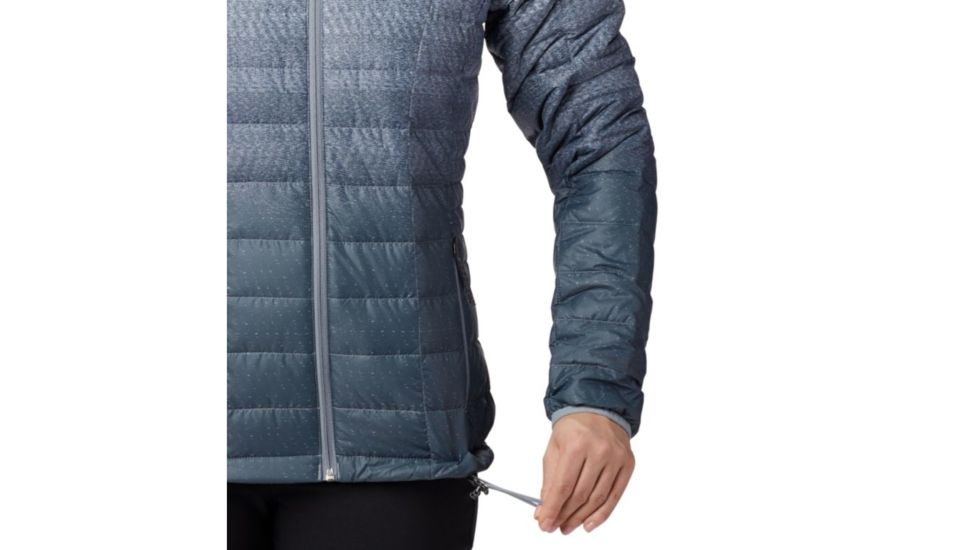 Columbia Voodoo Falls 590 TurboDown Hdd Jacket - Womens, Tradewinds Grey Gradient Print, Extra Small, 1682891032-XS