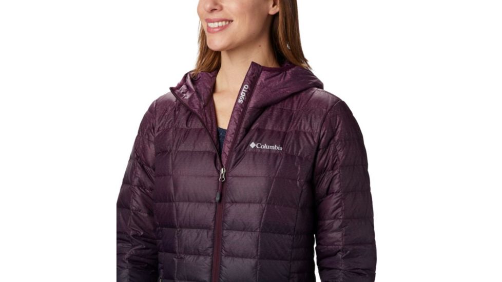 Columbia Voodoo Falls 590 TurboDown Mid Jacket - Womens, Black Cherry, Large, 1682901522-L