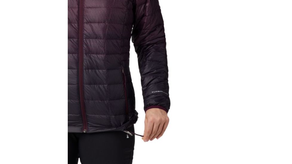 Columbia Voodoo Falls 590 TurboDown Mid Jacket - Womens, Black Cherry, Large, 1682901522-L