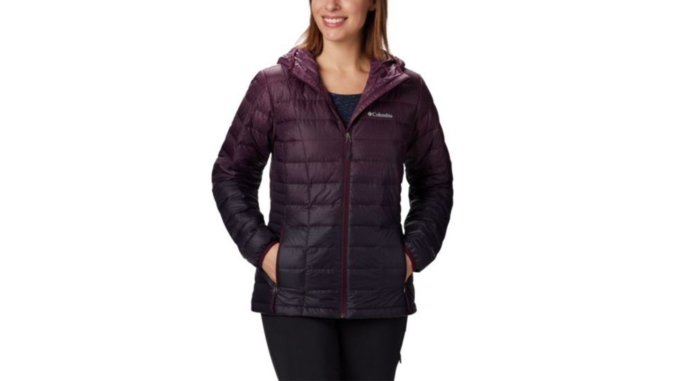Columbia Voodoo Falls 590 TurboDown Mid Jacket - Womens, Black Cherry, Large, 1682901522-L