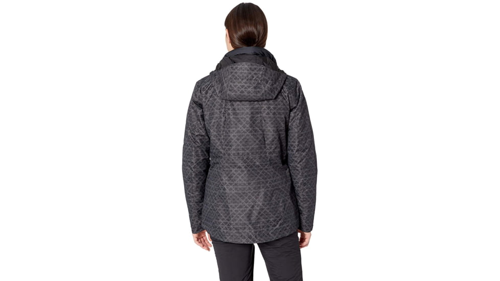 Columbia Whirlibird III Interchange Jacket, Black Diamonds Print, Extra Small - Womens, 1801151011-XS