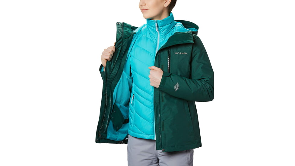 Columbia Whirlibird III Interchange Jacket, Dark Ivy Crossdye, XL - Womens, 1801151398-XL