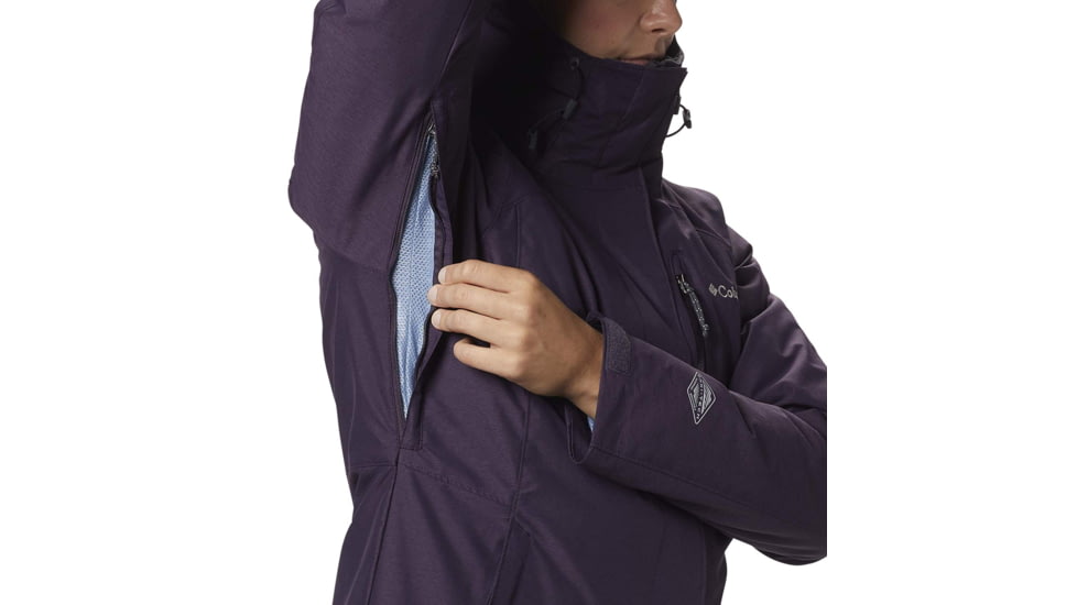 Columbia Whirlibird III Interchange Jacket, Dark Plum Crossdye, XL - Womens, 1801151506-XL