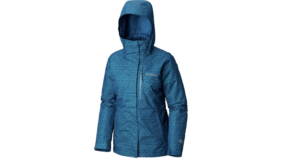 Columbia Whirlibird III Interchange Jacket, Lagoon Diamonds Print, M - Womens, 1801151458-M