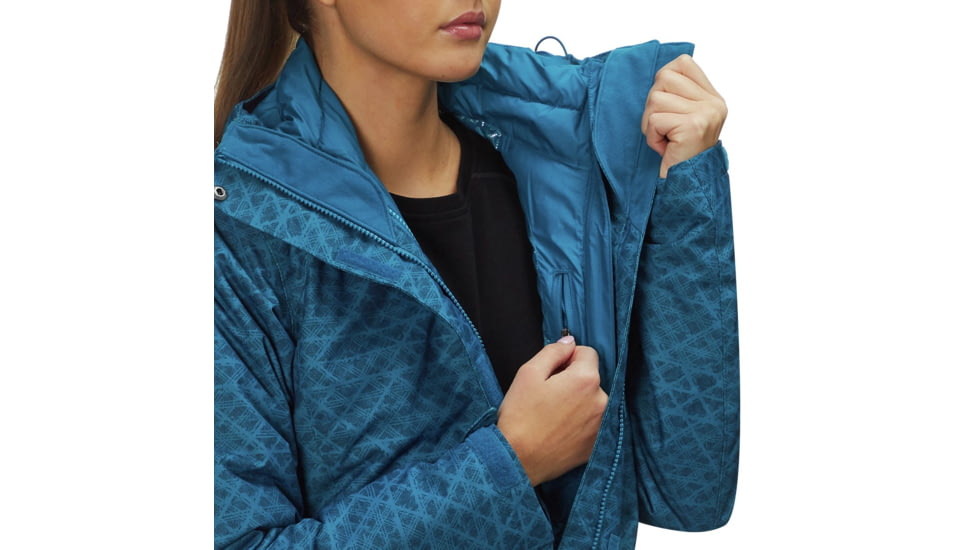 Columbia Whirlibird III Interchange Jacket, Lagoon Diamonds Print, M - Womens, 1801151458-M