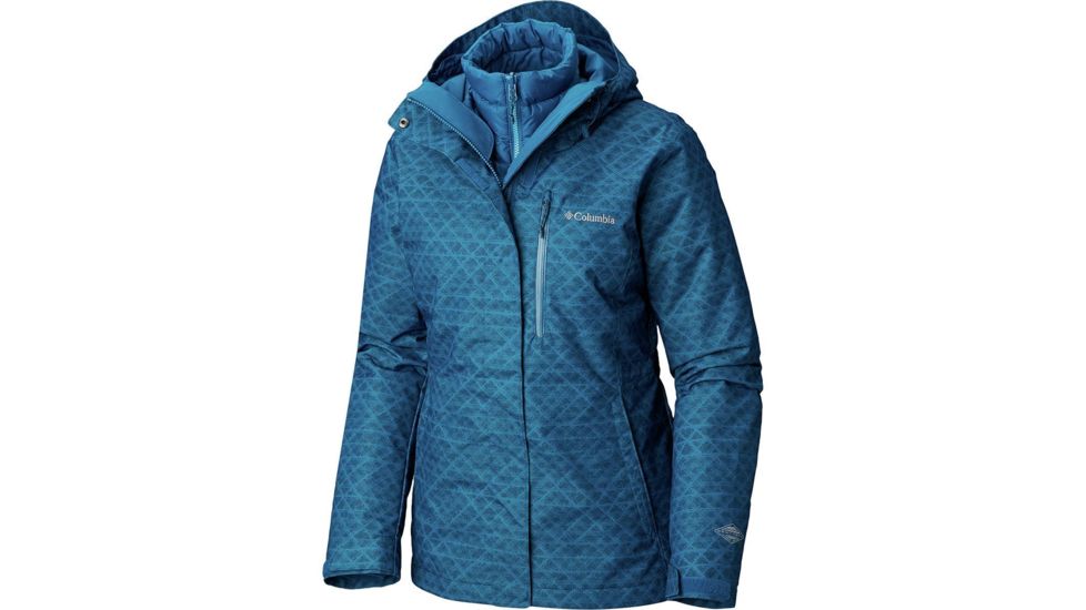 Columbia Whirlibird III Interchange Jacket, Lagoon Diamonds Print, M - Womens, 1801151458-M