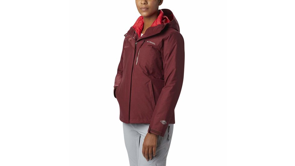 Columbia Whirlibird III Interchange Jacket, Rich Wine Crossdye, Extra Small - Womens, 1801151624-XS