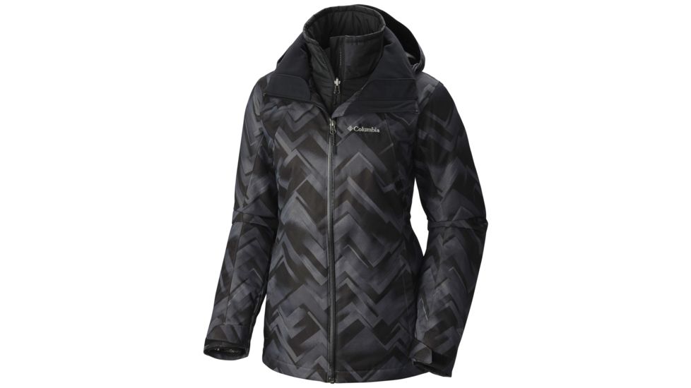 Columbia Whirlibird Interchange Jacket - Women's-Black Geo Print-Small