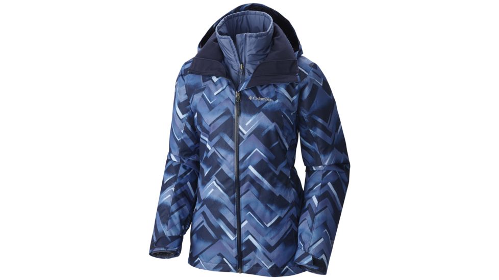 Columbia Whirlibird Interchange Jacket - Women's-Ebony Blue Geo Print-Small