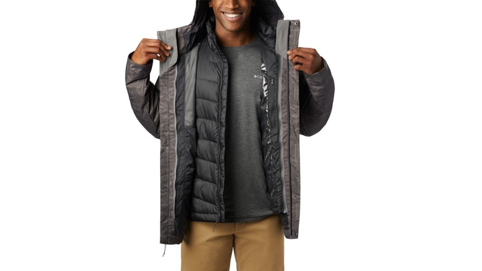 Columbia Whirlibird IV Interchange Jacket - Mens, City Grey Mountains Jacquard Print, Medium, 1866751024-M