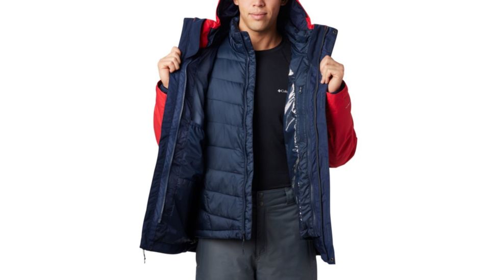 Columbia Whirlibird IV Interchange Jacket - Mens, Collegiate Navy, Mountain Red, Extra Large, 1866751464-XL
