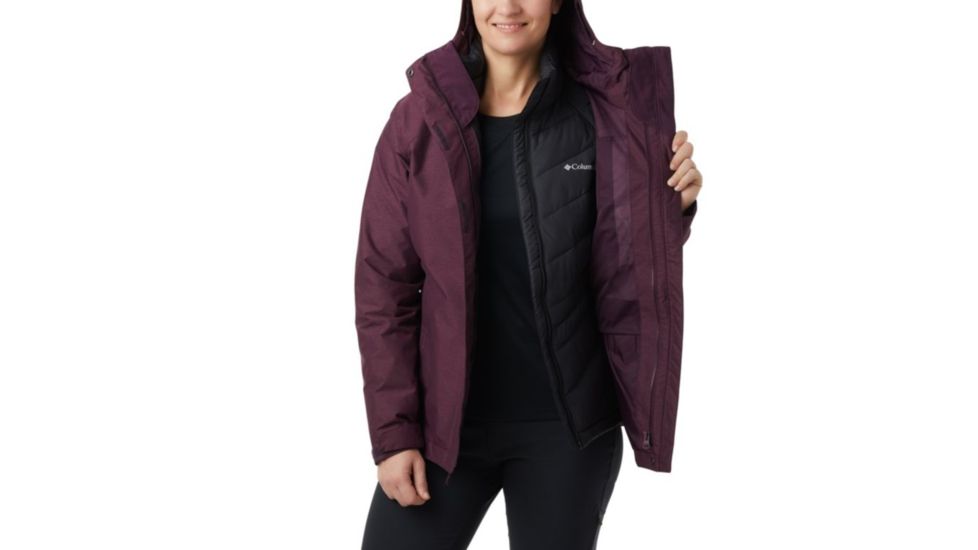 Columbia Whirlibird IV Interchange Jacket - Womens, Black Cherry Crossdye, Extra Small, 1868491522-XS
