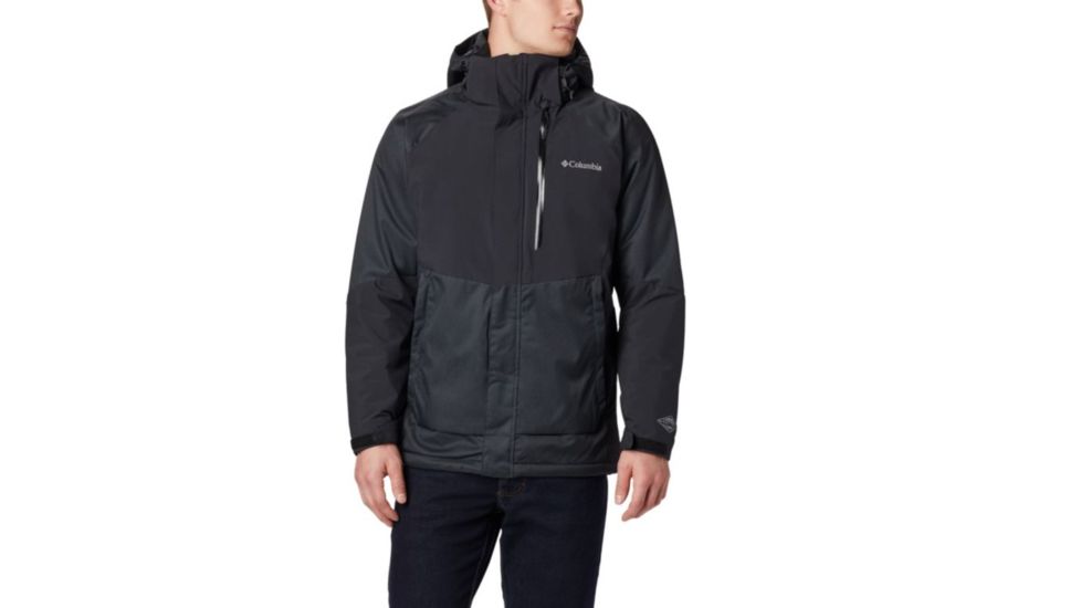 Columbia Wildside Jacket, Black, Charcoal Heather, 2XL - Mens, 1798682010-XXL