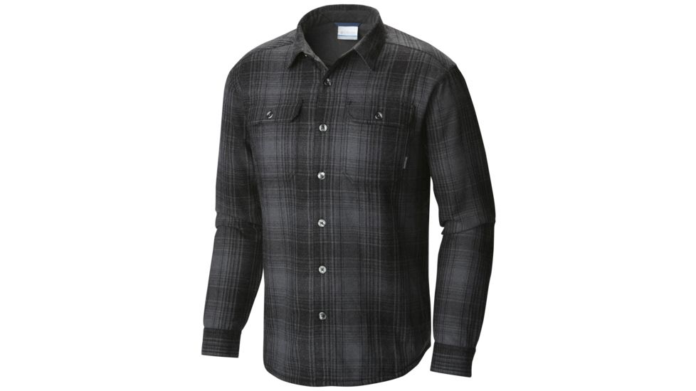 Columbia Windward III Shirt - Men's-Black Plaid-Small
