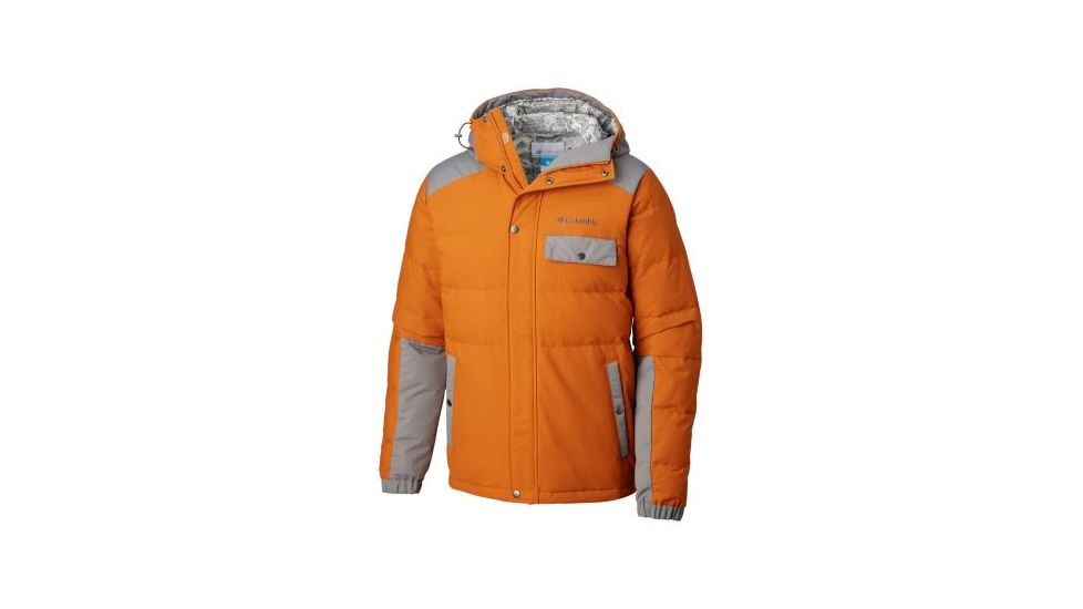 Columbia Winter Challenger Hooded Jacket - Mens, Bright Copper/Boulder, Extra Large, 1798801841-XL