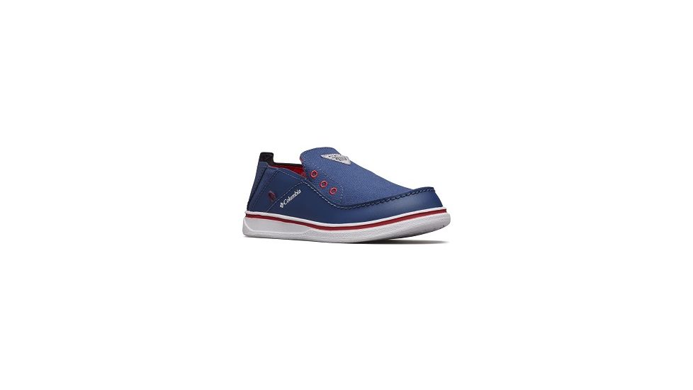 Columbia Childrens Bahama PFG Shoes, Carbon/Intense Red, Medium, 11, 1826932469-11