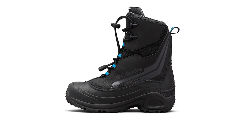 Columbia Youth Bugaboot Plus IV Omni-Heat Boot - Boys, Black/Hyper Blue, 2 US, Medium, 1790071010-2