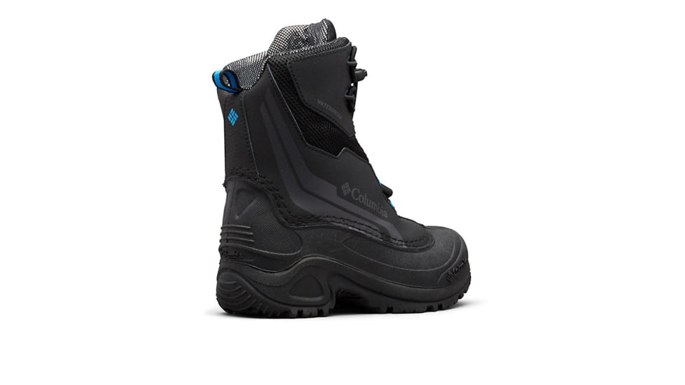 Columbia Youth Bugaboot Plus IV Omni-Heat Boot - Boys, Black/Hyper Blue, 2 US, Medium, 1790071010-2