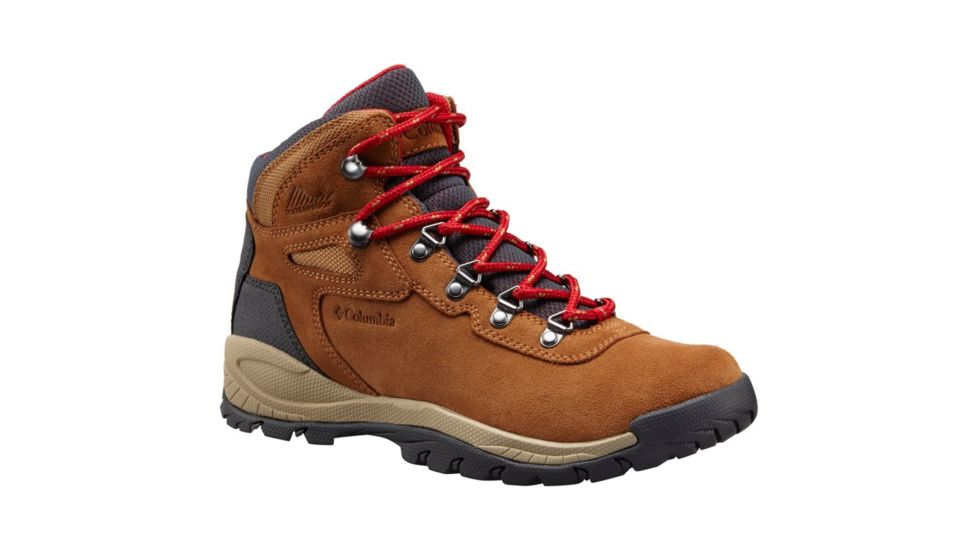 Columbia Youth Newton Ridge Suede Hiking Boots, Elk/Mountain Red, Medium, 5, 1831361286-5