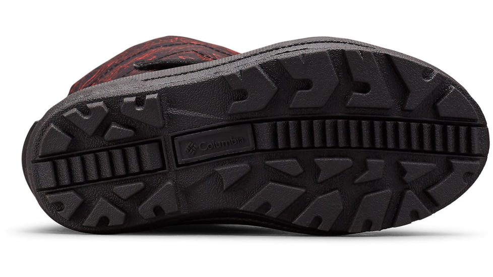 Columbia Youth Powderbug Plus II Print Winter Boots - Kids, Black, Blood Orange, Medium, 2, 1637881017-2