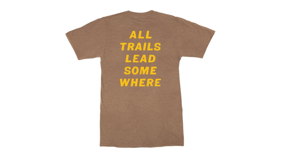 Compas Life Outfitted All Trails T-Shirt, Brown Heather, Small, CFA17SS002-S-BHTH