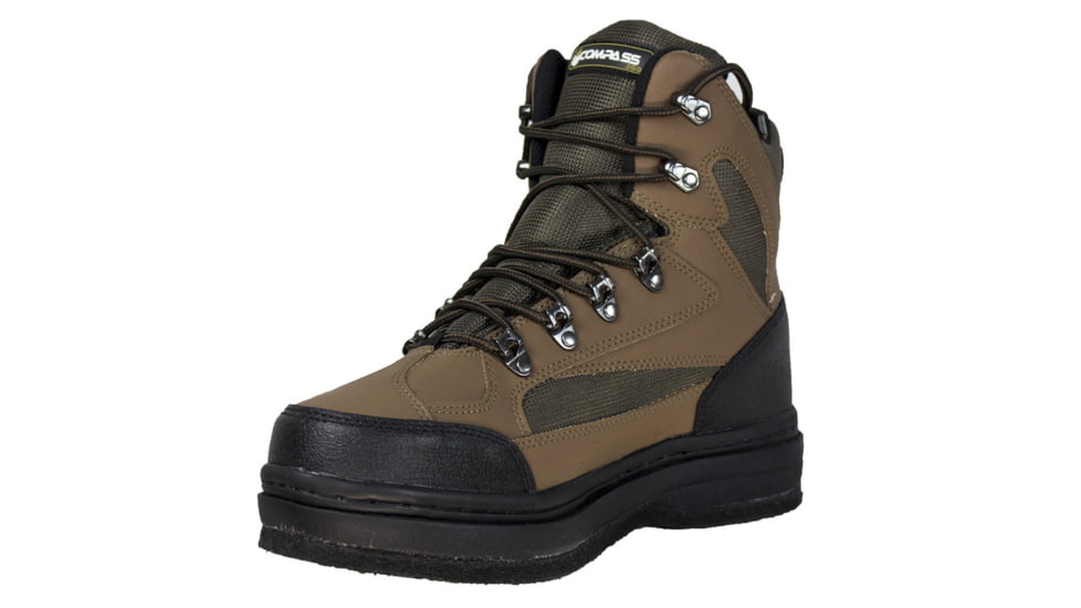 Compass 360 Ledges Felt Sole Wading Shoes w/Studs - Mens, Coffee, 8, 2415225-8