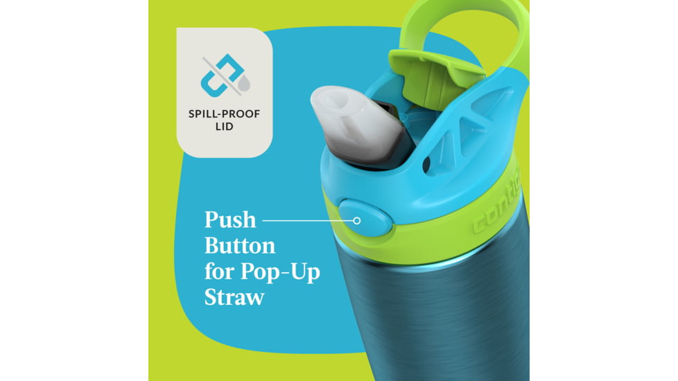 Contigo Asclnbl Bottle, 13 oz, Blue Raspberry Cool Lime, 13, CTSSASCLN2513-6