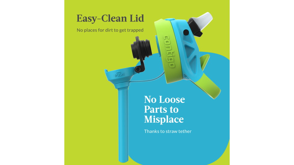 Contigo Asclnbl Bottle, 13 oz, Blue Raspberry Cool Lime, 13, CTSSASCLN2513-6