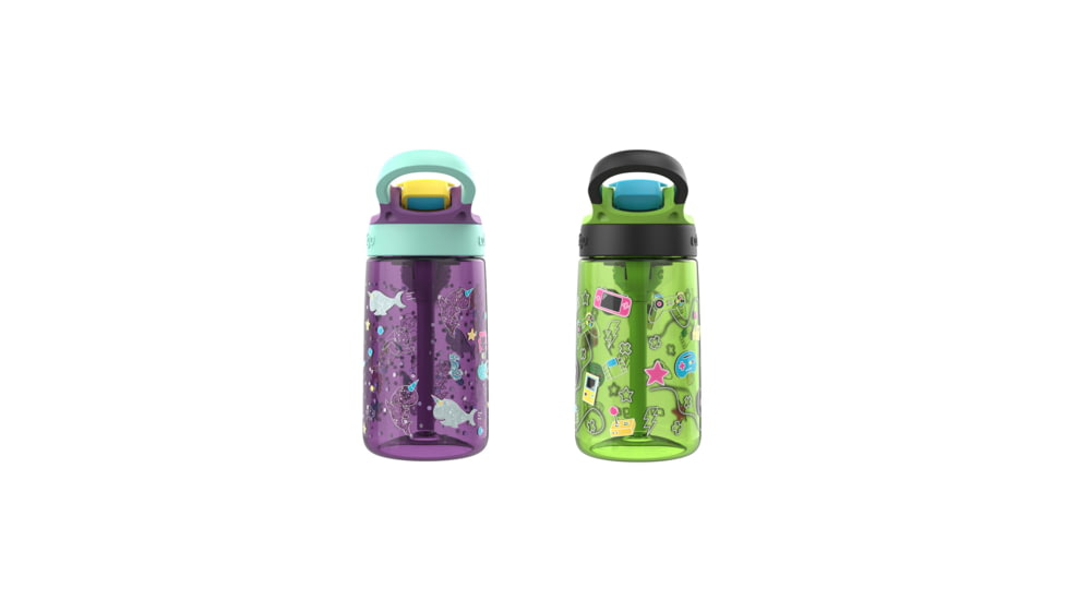 Contigo Asclnbl PP 2PK Bottle, 14 oz, Mermaids Video Games, 14, CTPLASCLN2514-37