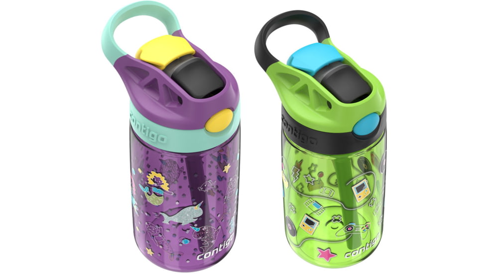 Contigo Asclnbl PP 2PK Bottle, 14 oz, Mermaids Video Games, 14, CTPLASCLN2514-37
