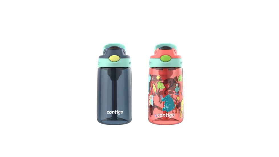 Contigo Asclnbl PP 2PK Bottle, 14 oz, Safari Blubrry Corl, 14, CTPLASCLN2514-36