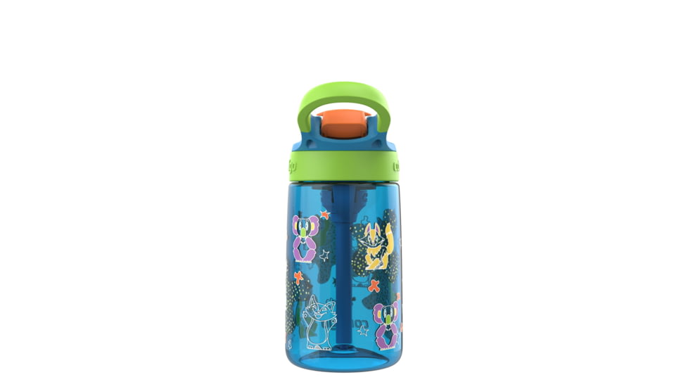 Contigo Asclnbl PP Bottle, 14 oz, Blue Poppy Squishies, 14, CTPLASCLN2514-16