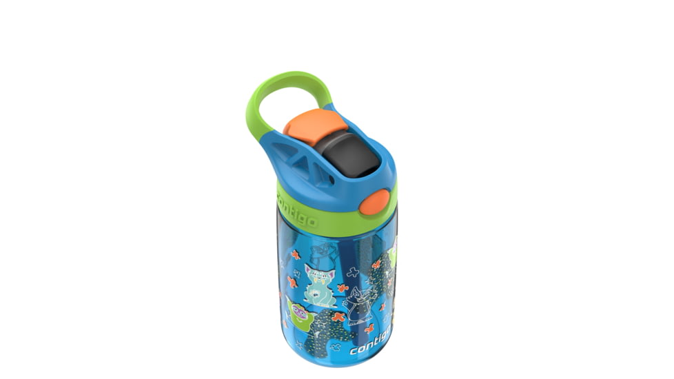 Contigo Asclnbl PP Bottle, 14 oz, Blue Poppy Squishies, 14, CTPLASCLN2514-16
