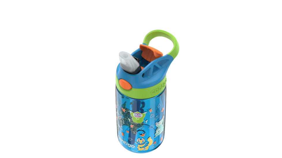 Contigo Asclnbl PP Bottle, 14 oz, Blue Poppy Squishies, 14, CTPLASCLN2514-16