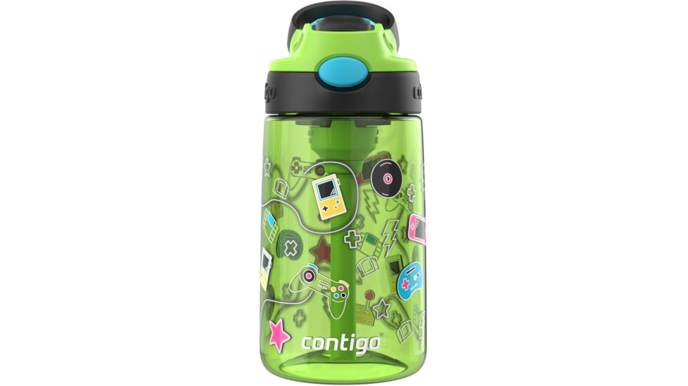 Contigo Asclnbl PP Bottle, 14 oz, Cool Lime Video Games, 14, CTPLASCLN2514-24