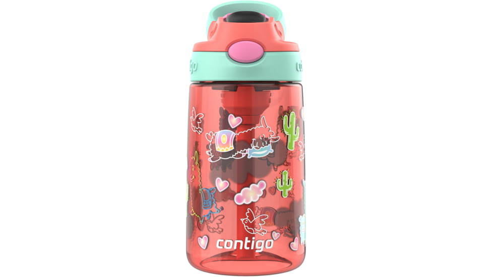 Contigo Asclnbl PP Bottle, 14 oz, Coral Llamas, 14, CTPLASCLN2514-19