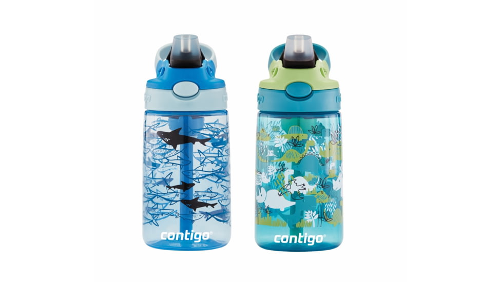 Contigo Cleanable PP, 2 Pack, 14 oz, Dinos Sharks, 14, CTPLASCLN2514-40