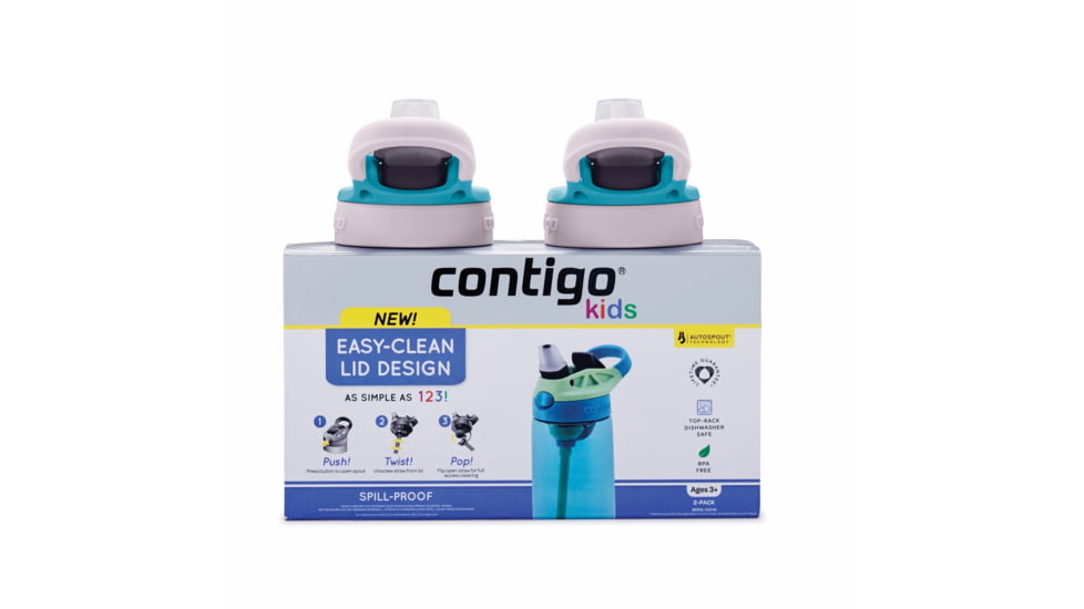 Contigo Cleanable PP, 2 Pack, 14 oz, Dinos Taro Junip, 14, CTPLASCLN2514-41