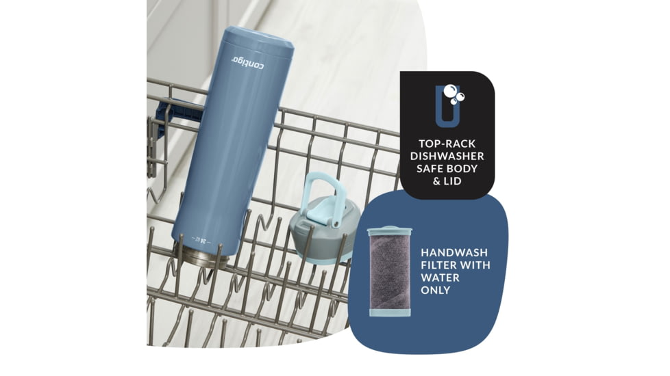 Contigo Clybourn Chill Bottle, 24 oz, Dark Ice, 24, CTSSCLYBOURN24-1