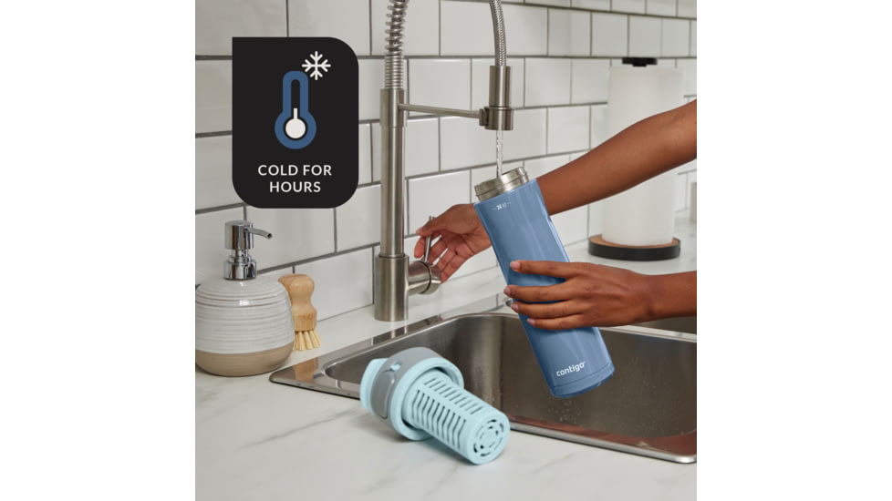 Contigo Clybourn Chill Bottle, 24 oz, Dark Ice, 24, CTSSCLYBOURN24-1