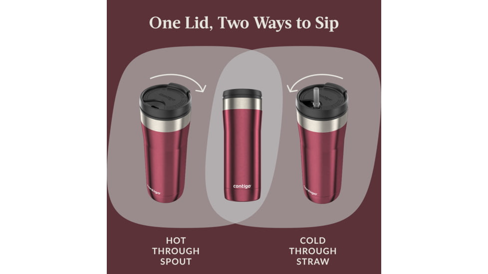 Contigo Uptown Stainless Steel Dualsip Tumbler, 24 oz, Choco Truf, 24, CTSSDUALSIP24-1