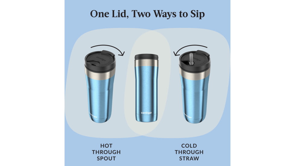 Contigo Uptown Stainless Steel Dualsip Tumbler, 24 oz, Dark Ice, 24, CTSSDUALSIP24-2