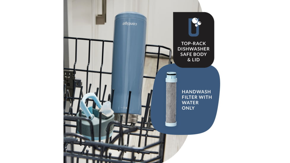 Contigo Wells Chill w/Extra Filter, 24 oz, Dark Ice, 24, CTSSWELLSFL24