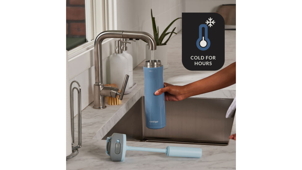 Contigo Wells Chill w/Extra Filter, 24 oz, Dark Ice, 24, CTSSWELLSFL24