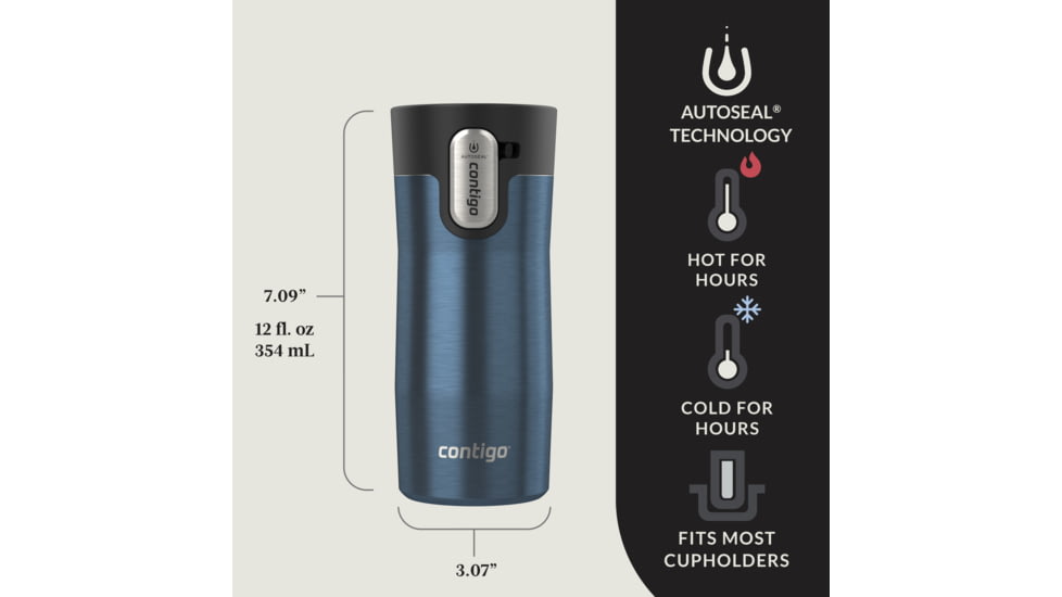 Contigo West Loop 3.0, 12 oz,Transparent Blueberry, 12, CTSSWL3020-8