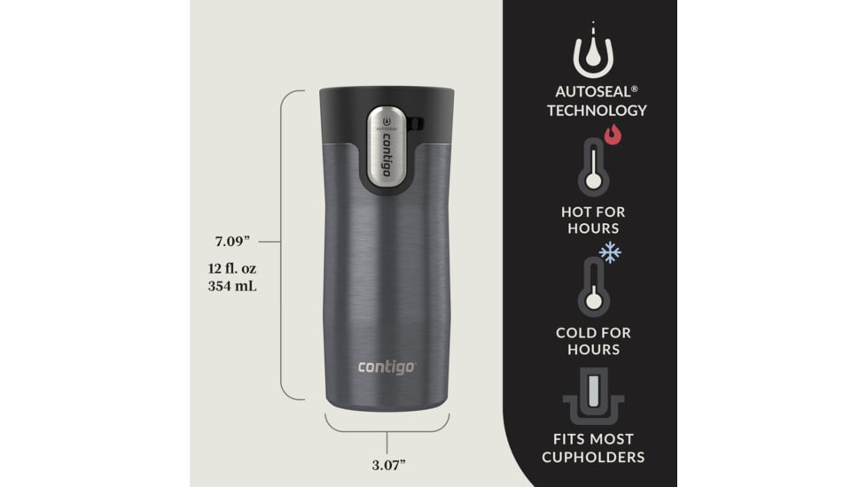 Contigo West Loop 3.0, 12 oz, Transparent Sake, 12, CTSSWL3020-1