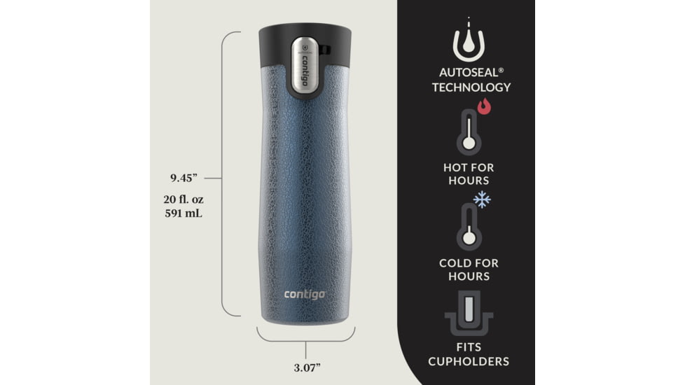 Contigo West Loop 3.0, 2 Pack, 20 oz, Crystal Blueberry Sake, 20, CTSSWL3020-2